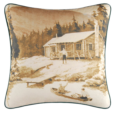 Fishing Cabin Decorative Pillow
