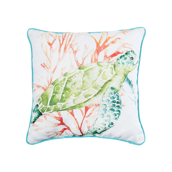 Colorful Turtle Decorative Pillow