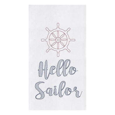 Hello Sailor Flour Sack Kitchen Towel
