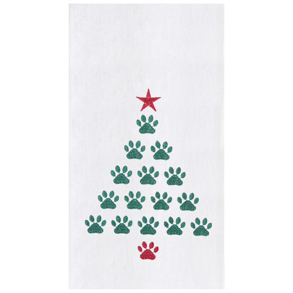 Christmas Tree Paws Kitchen Towel