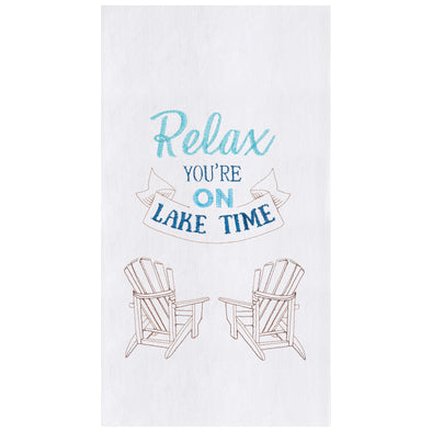 Relax Lake Time Flour Sack Kitchen Towel