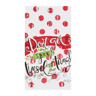 LoriLynn Simms don't get your tinsel in a tangle kitchen towel