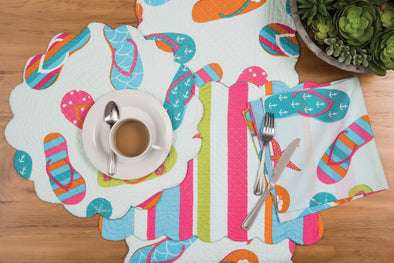Flip Flop Life Quilted Table Linens