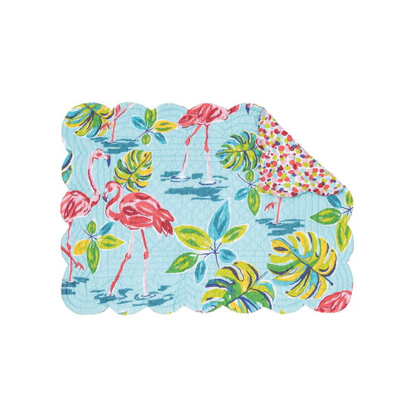 Flamingo Garden Quilted Table Linens