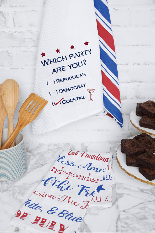 Which Party Are You? Waffle Weave Towel