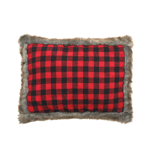 buffalo check decorative pillow, red and black buffalo check christmas pillow