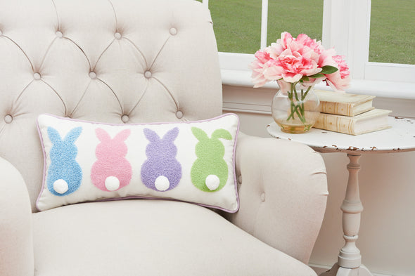 Bunny Bum Tufted Decorative Pillow