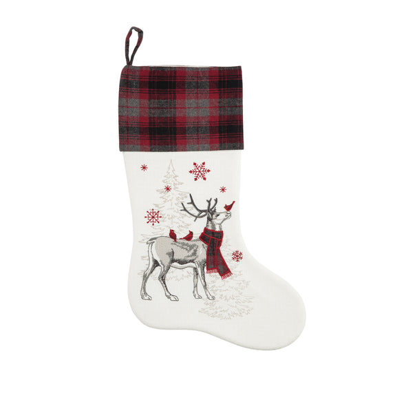 frosty deer christmas stocking, christmas stocking
