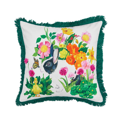 Bunny Floral Pillow