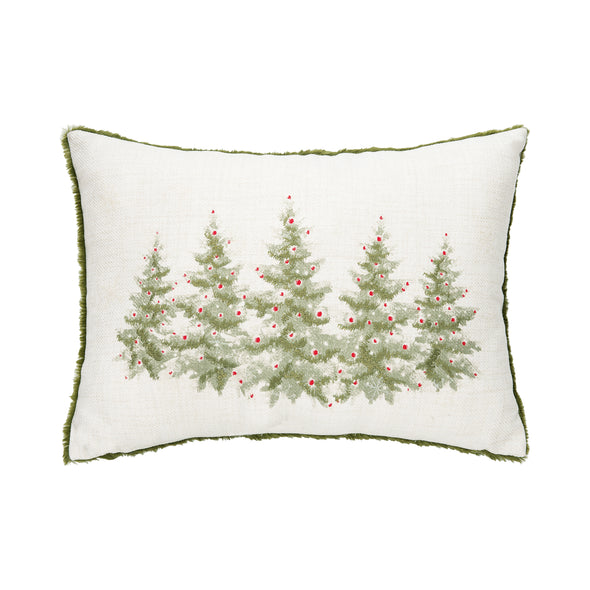 winter trees christmas pillow