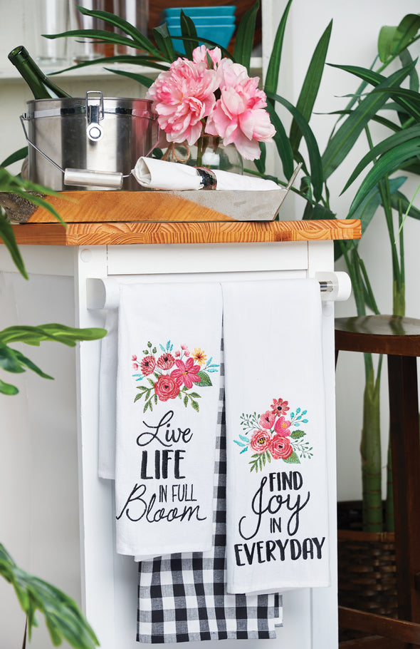 Live in Full Bloom Kitchen Towel