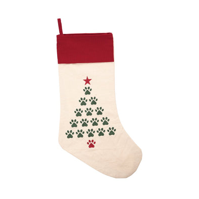 christmas tree paws stocking, holiday pet gift