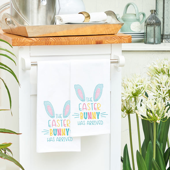 Easter Bunny has Arrived Kitchen Towel