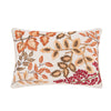 handcrafted ribbon art throw pillow with an autumn motif