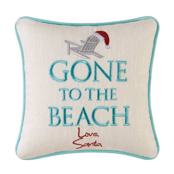 Gone To The Beach Decorative Pillow, coastal holiday decor