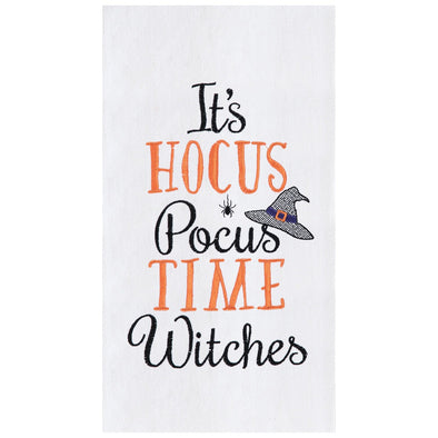 hocus pocus time witches, halloween towel, kitchen towel