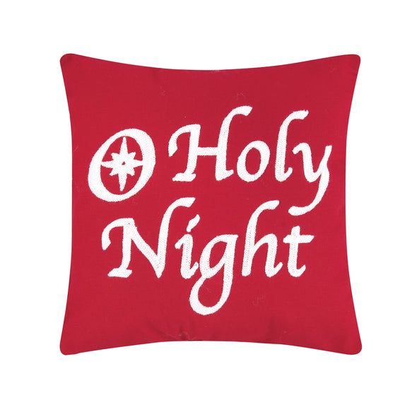holy night red decorative pillow, red christmas pillow