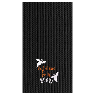 I'm just here for the boo's, halloween kitchen towel, waffle weave towel