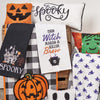 jack-o-lantern decorative pillow, halloween hooked pillow, spooky throw pillow, witch kitchen towel, haunted house kitchen towel