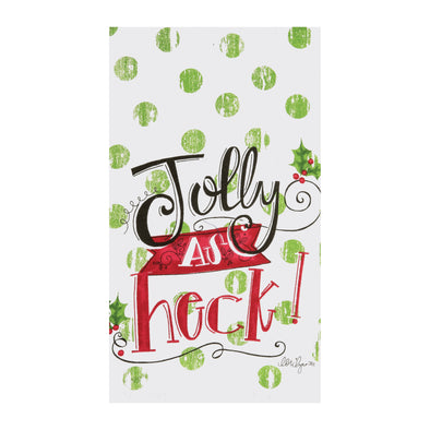 jolly as heck kitchen towel, funny christmas kitchen towel