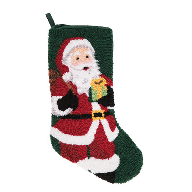 jolly st nick stocking, santa stocking, christmas stocking