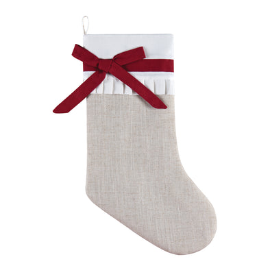 linen holiday stocking, christmas stocking