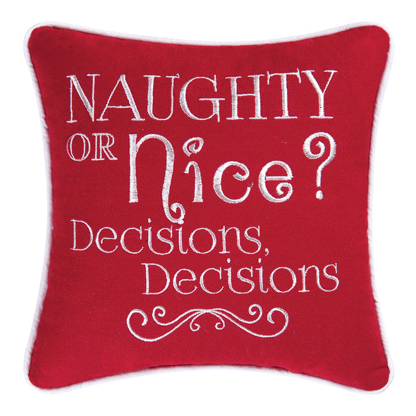 Naughty Or Nice? Decorative Pillow