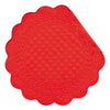 Red Quilted Table Linens, red quilted round placemat