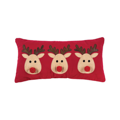 reindeer games decorative pillow, christmas pillow