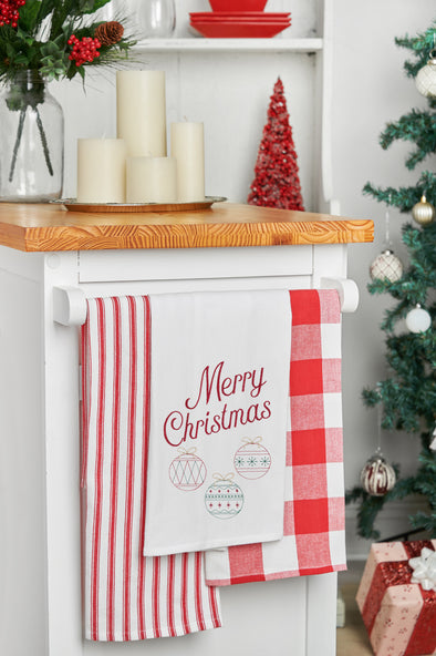 Retro Merry Christmas Kitchen Towel