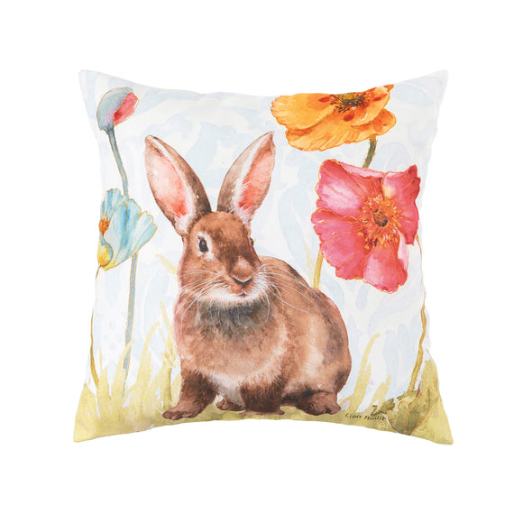 Sitting Easter Bunny Indoor/Outdoor Decorative Pillow