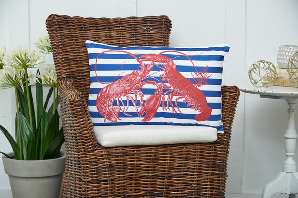 Caskata Lobster Stripe Pillow