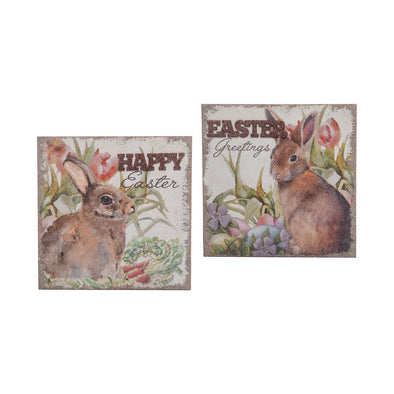 easter rabbit wall art set