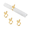 gold bunny ears napkin ring set of 4