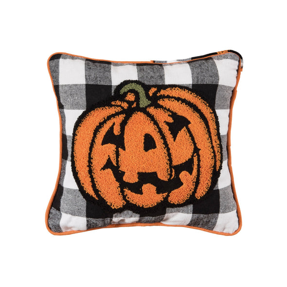 jack-o-lantern halloween throw pillow