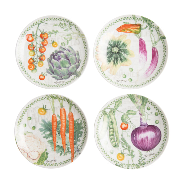 Vegetable Garden Plates, Set of 4