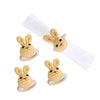 yellow knitted bunny napkin ring set